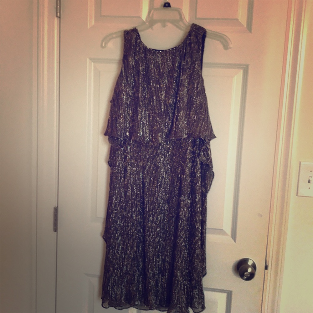 Beautiful black gold and silver formal dress!!
